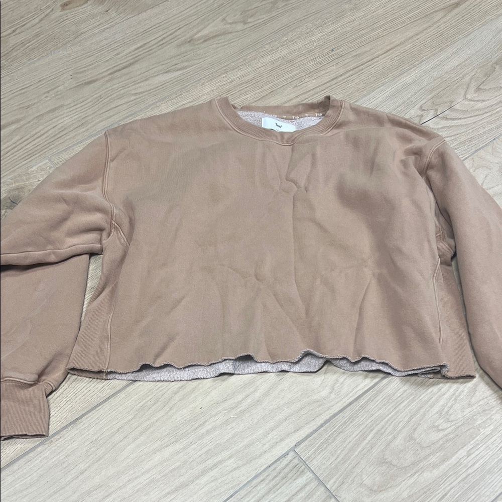 Aritzia‎ TNA Tan Cropped Sweatshirt size 1